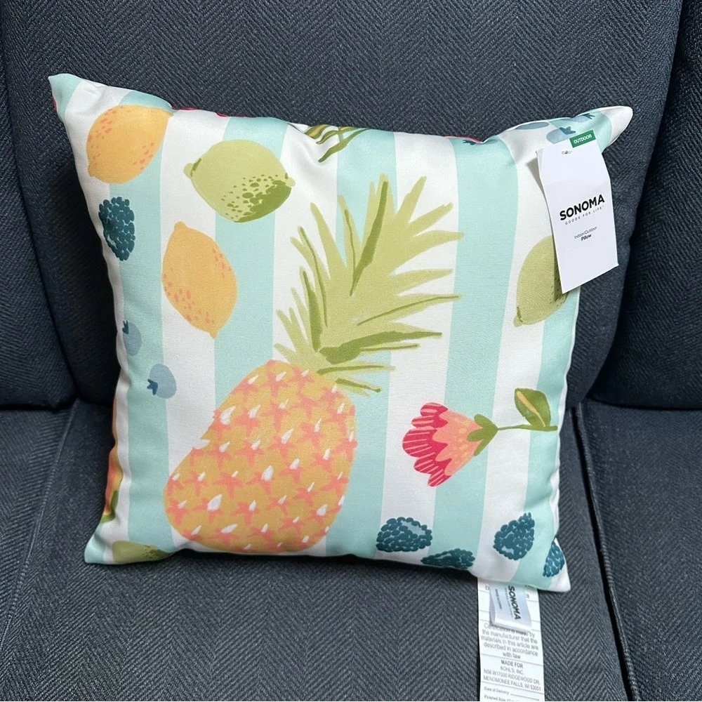 Sonoma Tropical Fruit Outdoor Accent Pillows - Multicolor set of 2